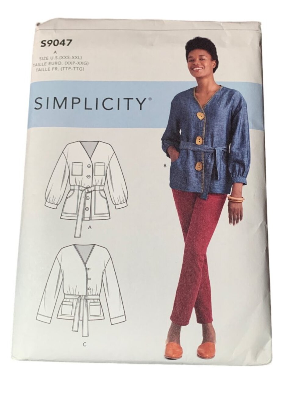 Simplicity S9047 Jacket Sewing Pattern 4-6-8-10-12-14-16-18-20-22-24-26 Uncut